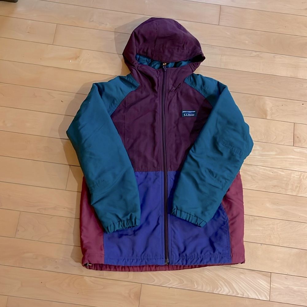 EUC Kids LL Bean Mountain Classic Insulated Color block jacket (14/16)